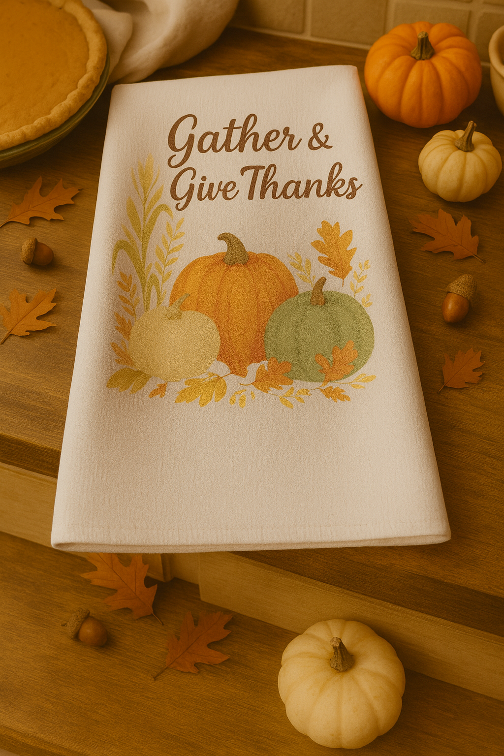 Gather & Give Thanks Thanksgiving Hand Towel
